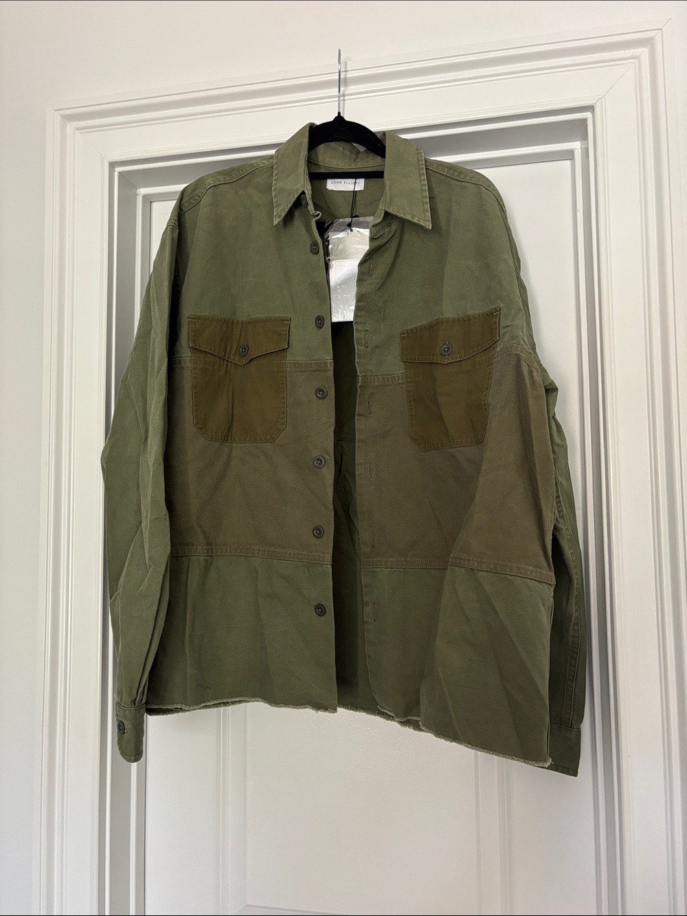 John Elliott Paneled Military Shirt NWT